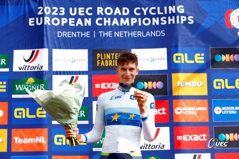 2023 UEC Road European Championships - Drenthe - Junior Men's Road Race - Drijber - Col Du VAM 111 km - 23/09/2023 - Anze Ravbar (Slovenia) - photo Luca Bettini/SprintCyclingAgency?2023